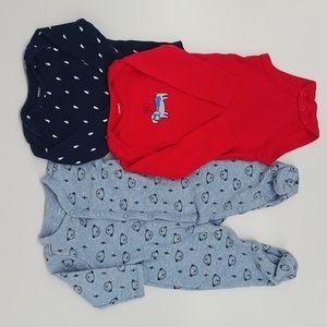 Carter's Cold Weather Bundle - Sleeper and Body Suits (6 Month)